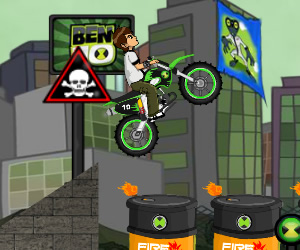 العاب فلاش موتسكلات بن تن 10